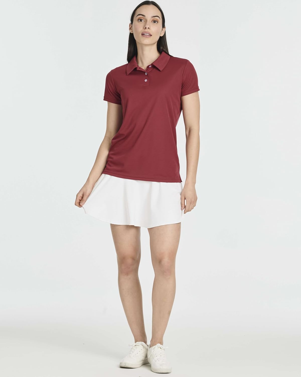 Real Essentials 3 Pack: Womens Short Sleeve Dry-Fit Performance Polo Shirt (Available in Plus) - Image 6