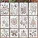 Whaline 12 Pack Christmas Stencils Bullet Journal Templates Reusable Plastic for Craft Art Drawing Painting Spraying Window Glass and Card DIY Drawing Painting Craft Projects (2 Sizes)