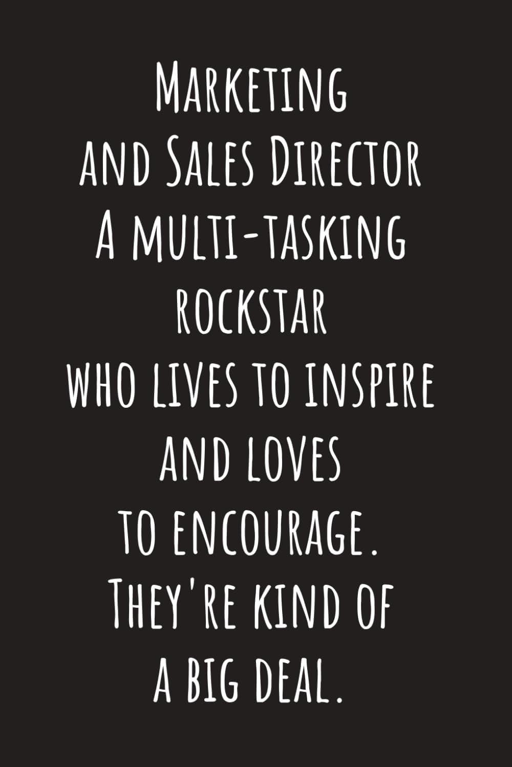 Marketing Sales Director A Multi Tasking Rockstar: Lined Journal Notebook - Marketing and Sales Director Gifts Paperback – 13 Nov. 2024