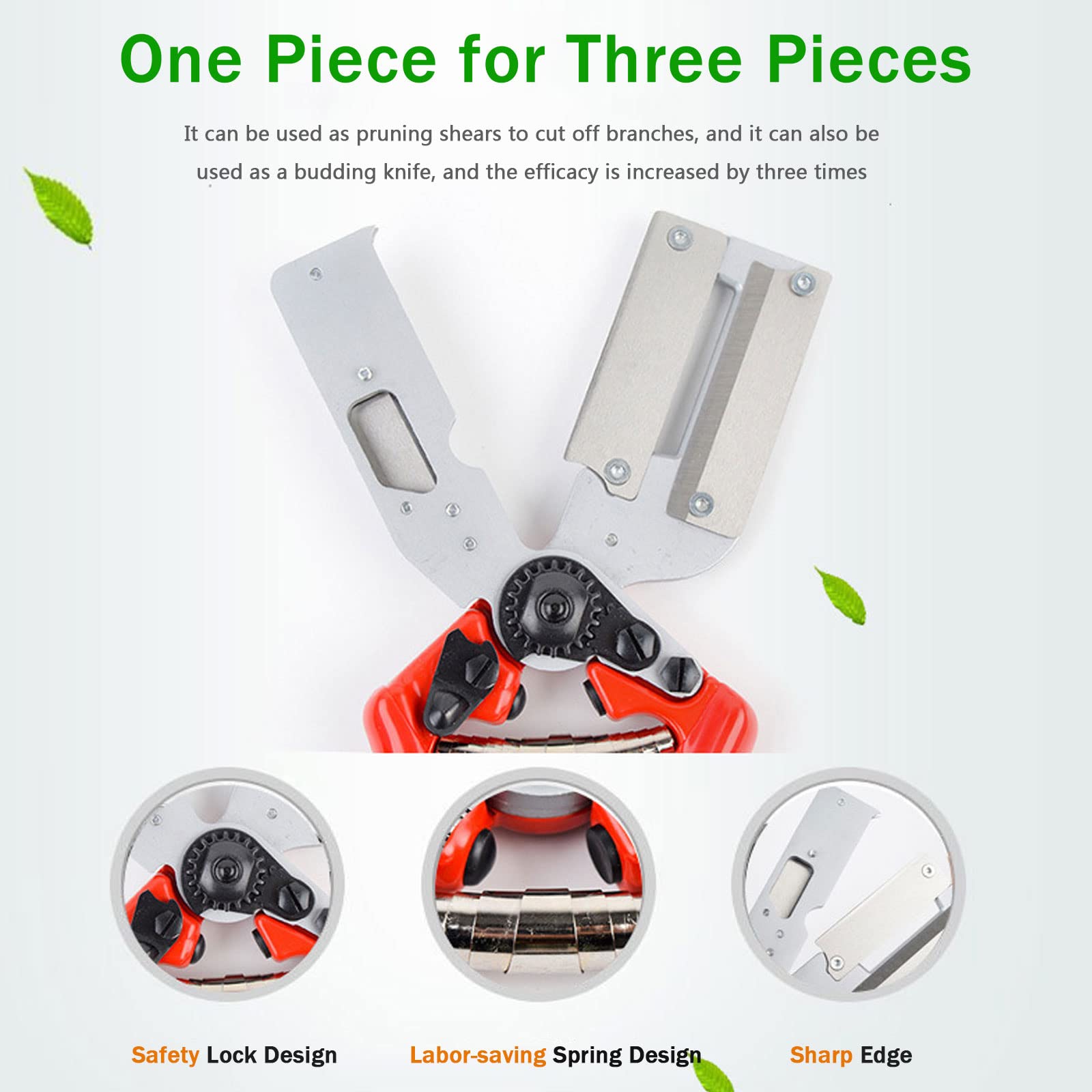 Forbici Innesto Professionale, Giardino Innesto Kit di Attrezzi per Efficiente Potatura e Innesto, con Nastri per Innesto e Lame di Ricambio, per Alberi da Frutto/Pianta/Ramo, Garden Grafting Tool