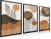 Quadro Decorativo Grande Minimalista Orgânico Floral Moderno Formas Escritório Sala Quarto