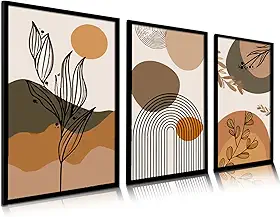 Quadro Decorativo Grande Minimalista Orgânico Floral Moderno Formas Escritório Sala Quarto