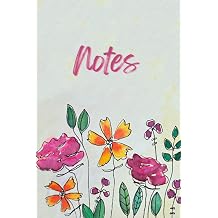 Watercolor Flower Journal 120 Lined Blank Pages, 6x9 Inches, Strawberry Sunkist Soda Design by davinamarie Art for Writing, Drawing, and Note-taking"