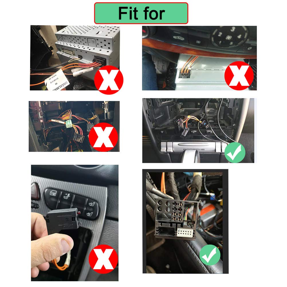 Adaptador de Decodificador de Fibra Óptico, Reemplazo para el Auto con Adaptador de Conector de Fibra Óptico para Mercedes-Benz ML/GL/R Class / W164 / W251 / PORSCHE