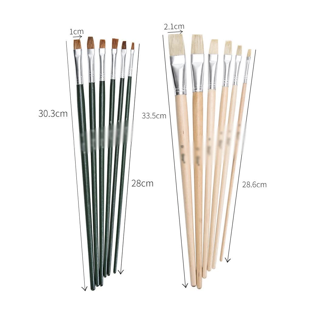 Ensemble de 36 pinceaux pour Rideaux, stylos pour Toile, tiges de Vernis, pinceaux pour Aquarelle, Ensemble de pinceaux à Huile en Soie