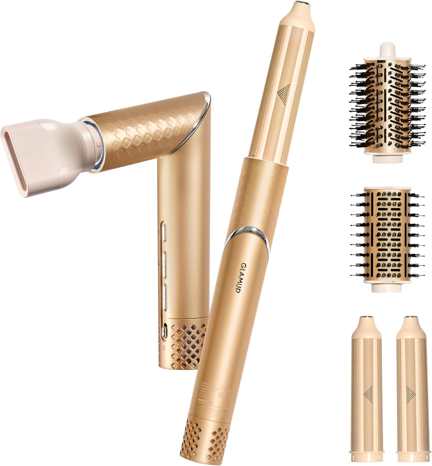 GLAMUP 5 in1 Flexible Styler Multi Air Curler - Advanced High-Speed Dryer Magic Styler with Tight Grip Fast