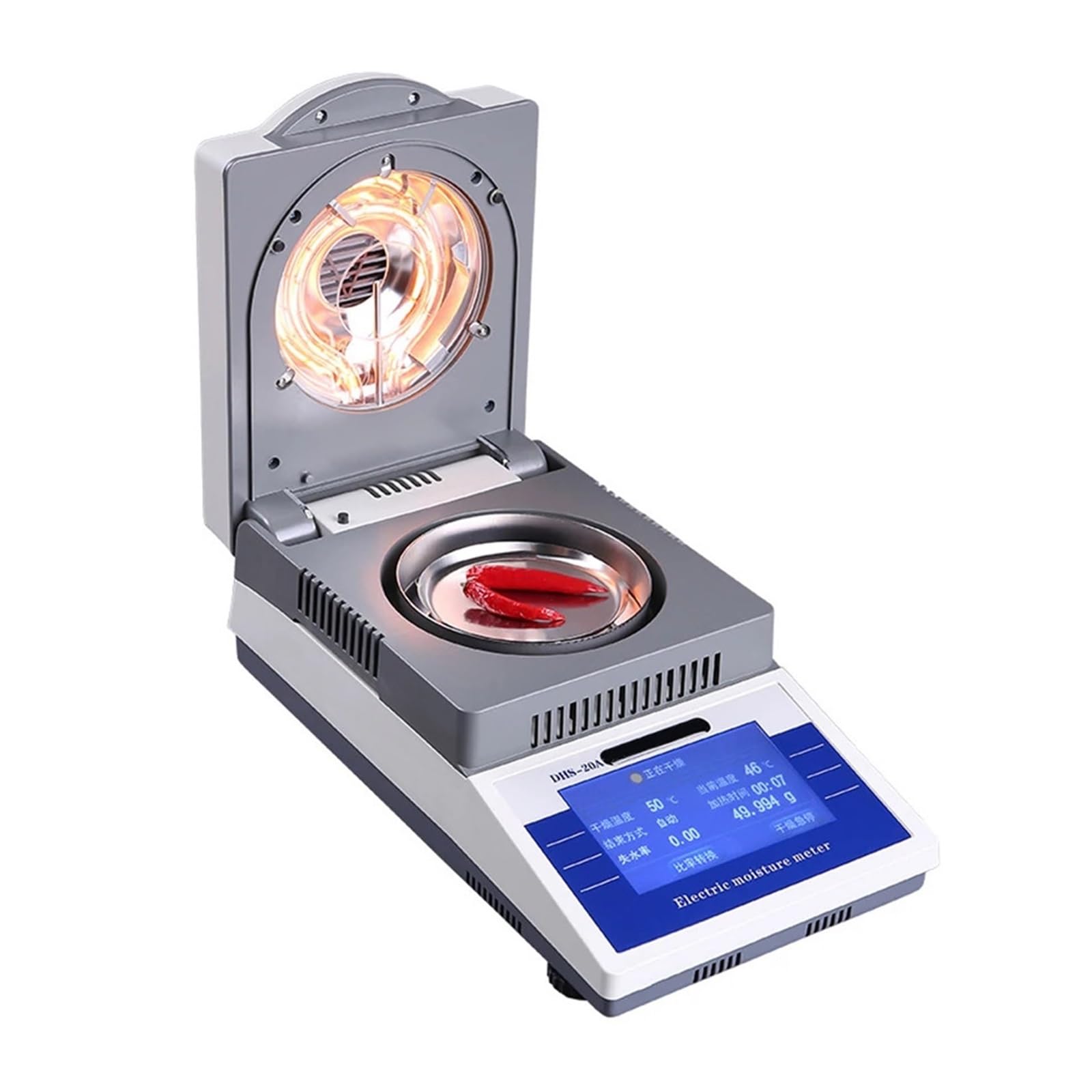 LNHHG 110g 0.001g High Precision Touch Screen Moisture Analyzer Laboratory Halogen Heating Moisture Analyzer Lab Moisture Tester