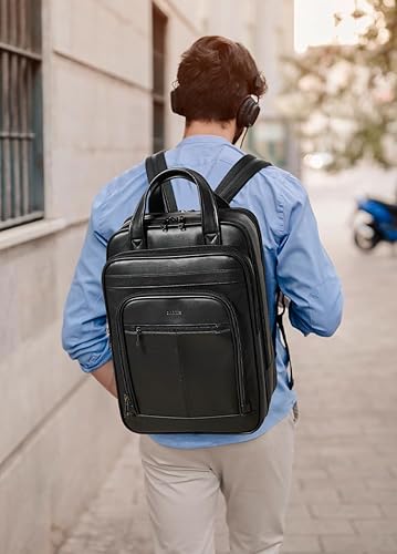 Miniatura 2 de Shrrie Mochila para laptop para hombres y mujeres, mochila de trabajo de negocios de 15.6 pulgadas, Negro bicolor, Mochilas Tradicionales Negro