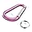 sprookber 3 Aluminum Carabiner D Ring, Caribeener Clips, Spring Snap Hook for Keychain Clip, Set of 10 (Pink)
