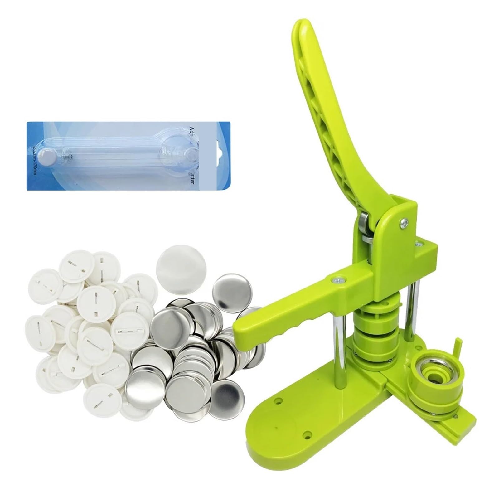 Badge Button Maker Machine DIY Pin Button Maker Badge Punch Press Che Fa Kit di Macchine 25mm 32mm 44mm 58mm Die Mould Badge Maker(58mm Set)