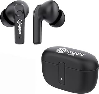 Wicked Audio Mojo 700 True Wireless Bluetooth Earbuds | ANC Noise Cancelling | Clear Call Mics | Long Battery Life | Mobile App | Custom EQ Modes | GPS Find Buds | Transparency Mode | Low Latency
