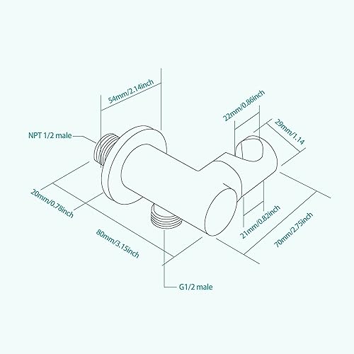 Miniatura 7 de Soporte para varita de ducha de oro cepillado, soporte de pared para ducha de mano, soporte de cabezal de ducha ajustable, soporte de rociador de