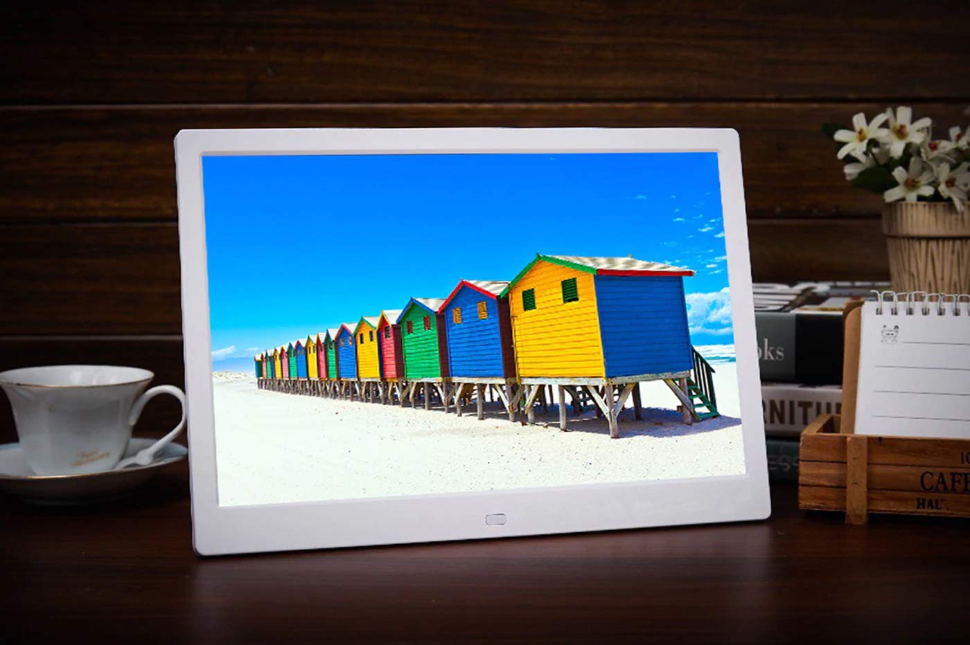 YASTA Cornice Digitale 10 Pollici HD 1080p | Foto Video HD 1080P, Musica con Telecomando, Funzione Calendario Orologio Sveglia, Supporto USB Scheda SD