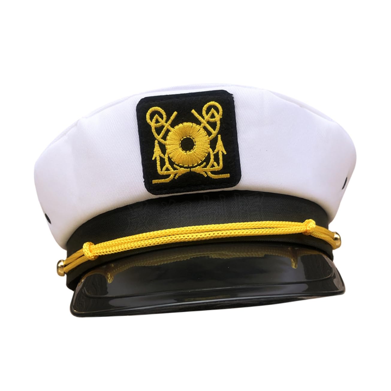 SHERCHPRY 4pezzi Cappello Da Marinaio Unisex Con Visiera Curva Per Costume Nautico Accessorio Per Halloween e Mascherate Protezione Solare e Stile Elegante Con Ricamo