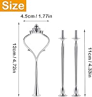 Vista 2 de Kit de herramientas para soporte de pastel de 6 piezas, accesorios de molde de corona de 3 niveles para exhibiciones de postres de boda y fiesta