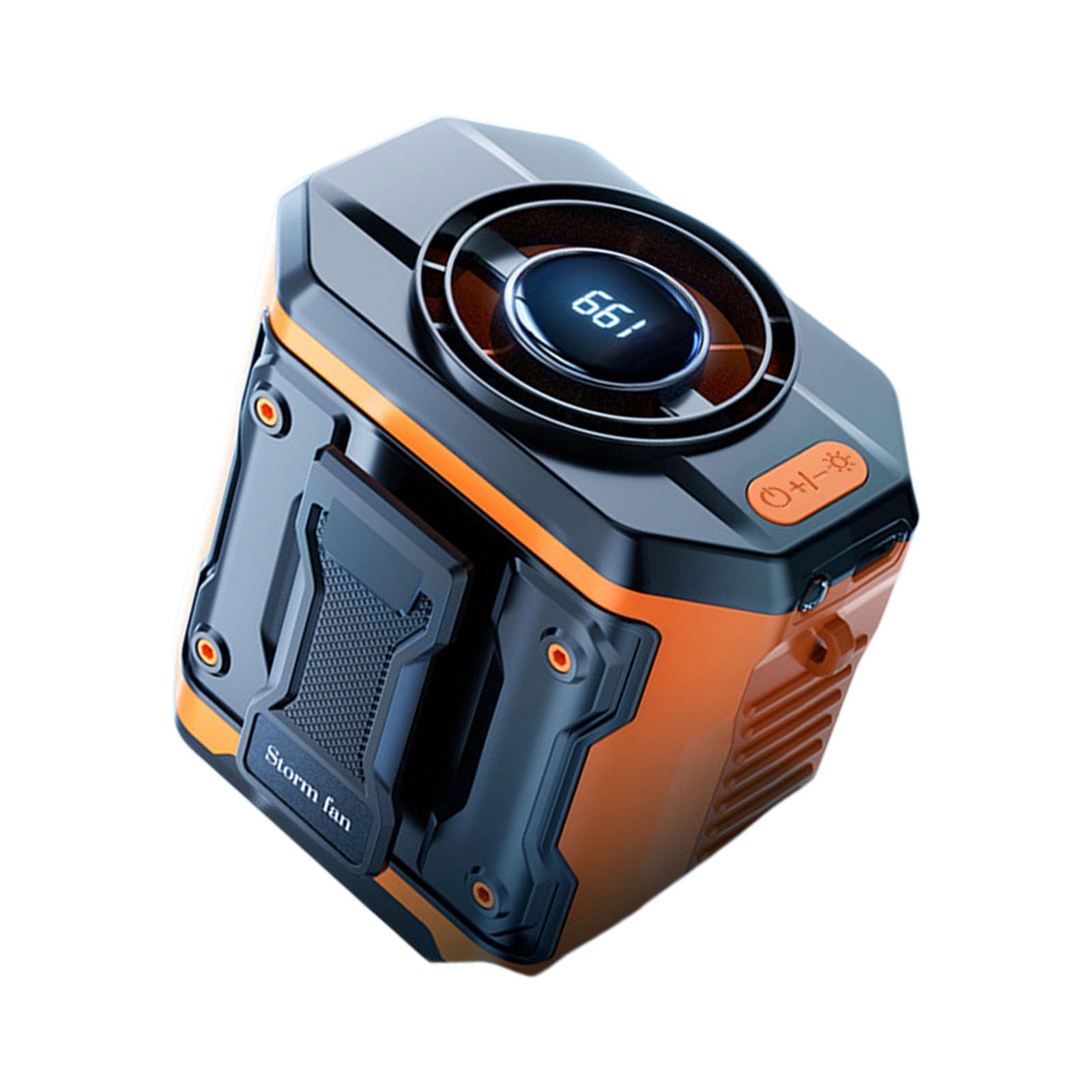 Oxxggkao Rechargeable Waist Clip Fan 199 Adjustable Speeds Cooling Large Battery Capacity Quiet Operations Texture Hiking Cooling