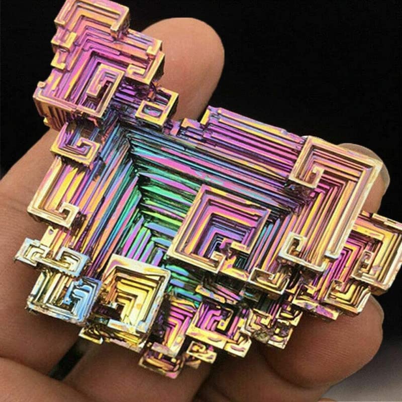 Cristallo Di Bismuto Naturale Arcobaleno – Minerale Metallico Unico, Regalo Originale E Decorazione