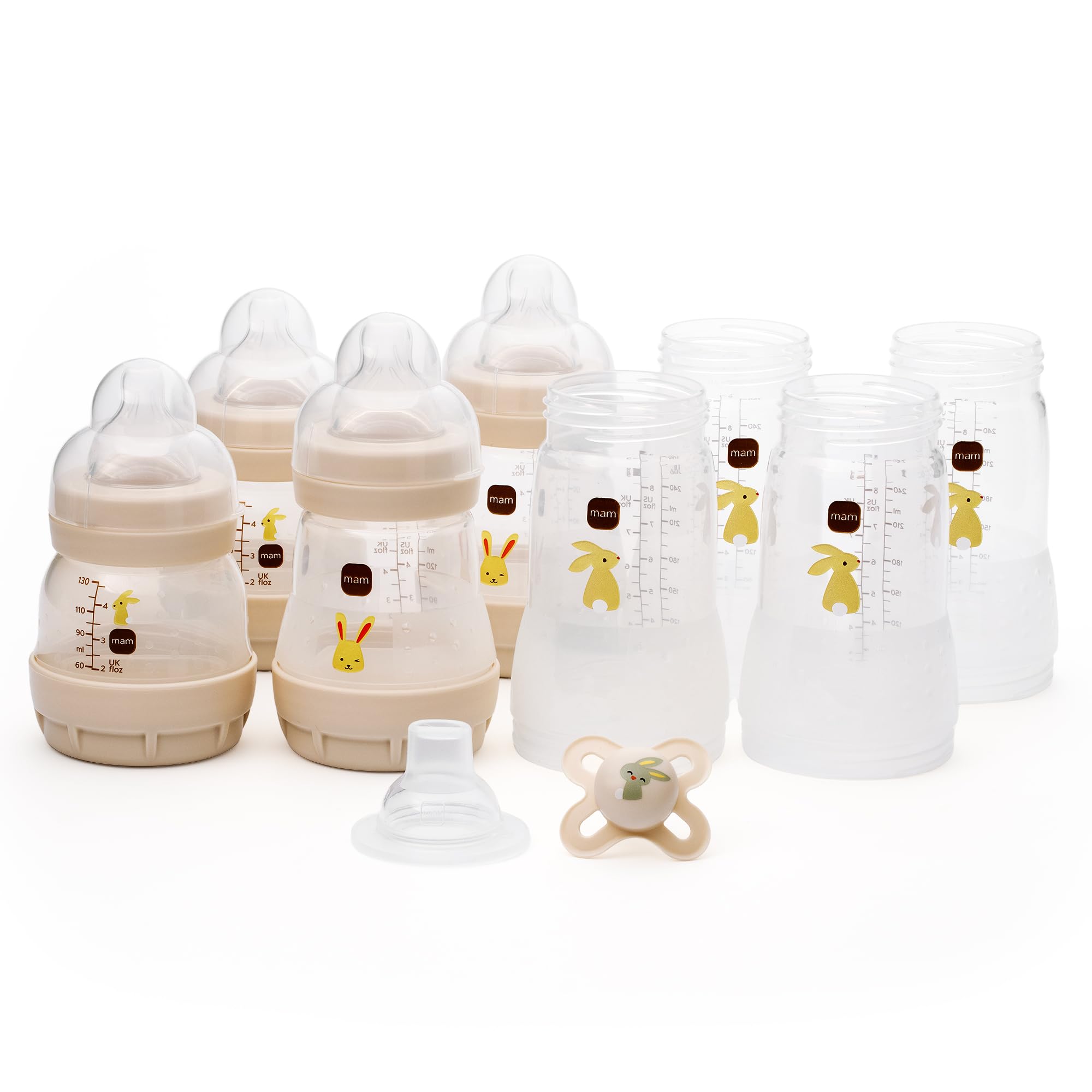 Mam Easy Start Anti-Colic Bottle Starter Set Includes 4 X Feeding Bottles And Original 0-2 Month Soother Self-Sterilising Baby from B&Q