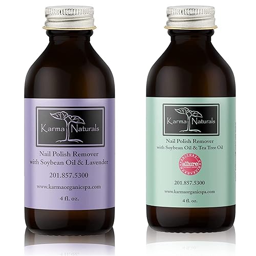 Removedor de esmalte de uñas natural con aceite de soja y aceite de árbol de té y lavanda de soja, no tóxico, vegano, libre de crueldad, sin