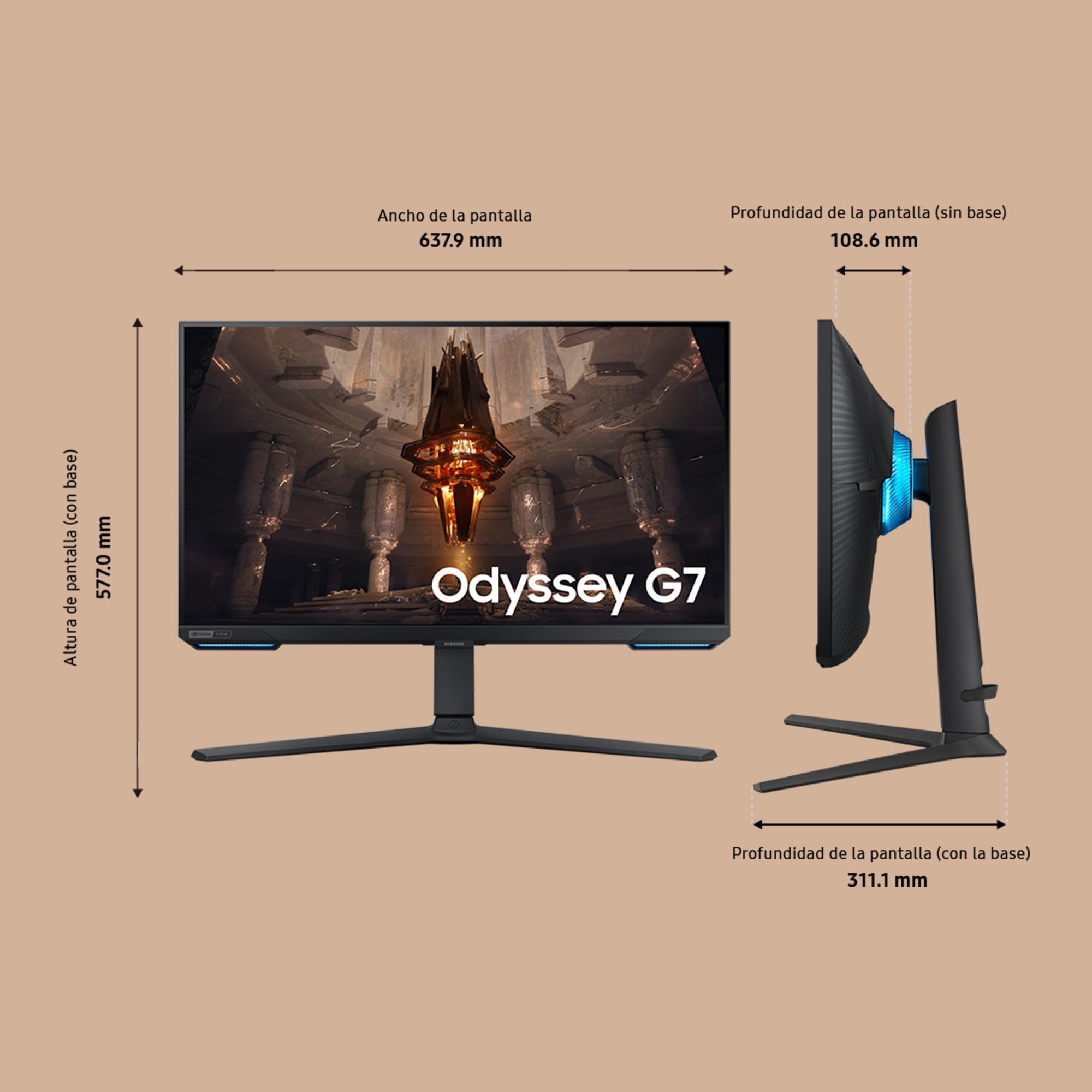 Samsung LS28BG700EPXEN Monitor Gaming Odyssey G7 de 28 Pulgadas 16:9