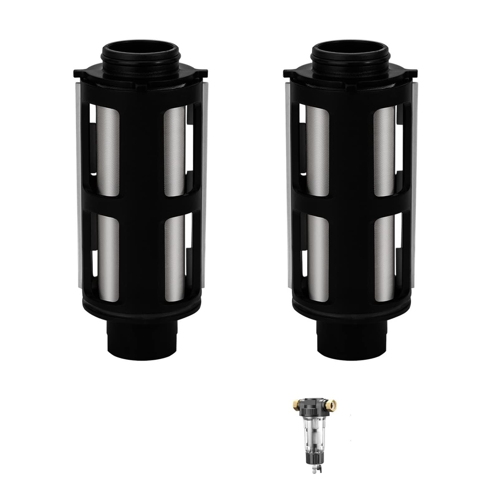 Prefilter Whole House Spin Down Sediment Filter Central Pre-Filtration System Reusable Water Filter Traps Rust, Dust, Sand(2xFilter Replacement)