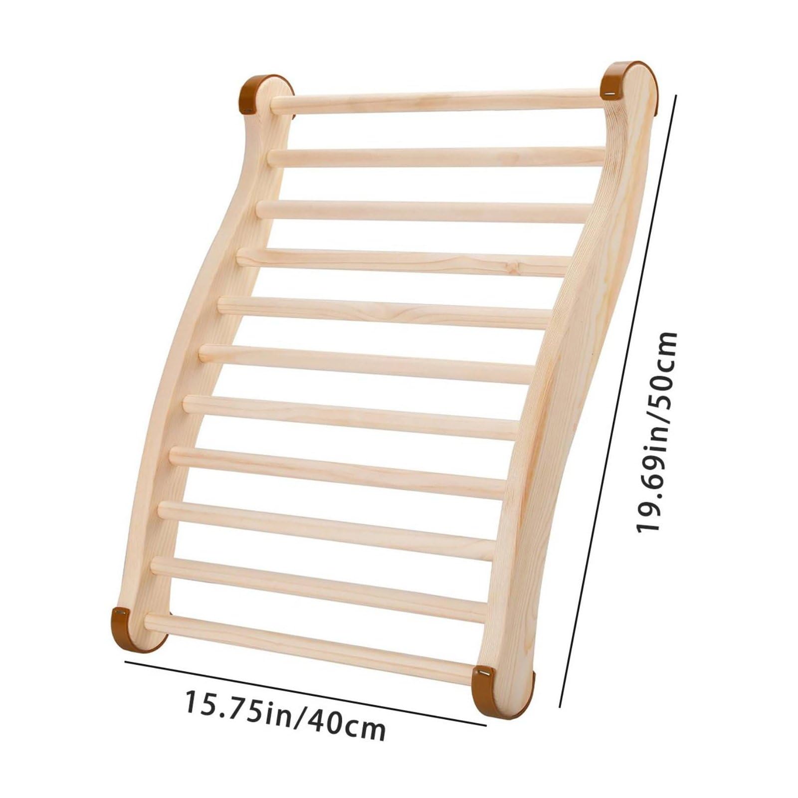 Respaldo de Madera en para Sauna Estable y Respaldo en para Sauna Superficie Lisa para Spa, Madera