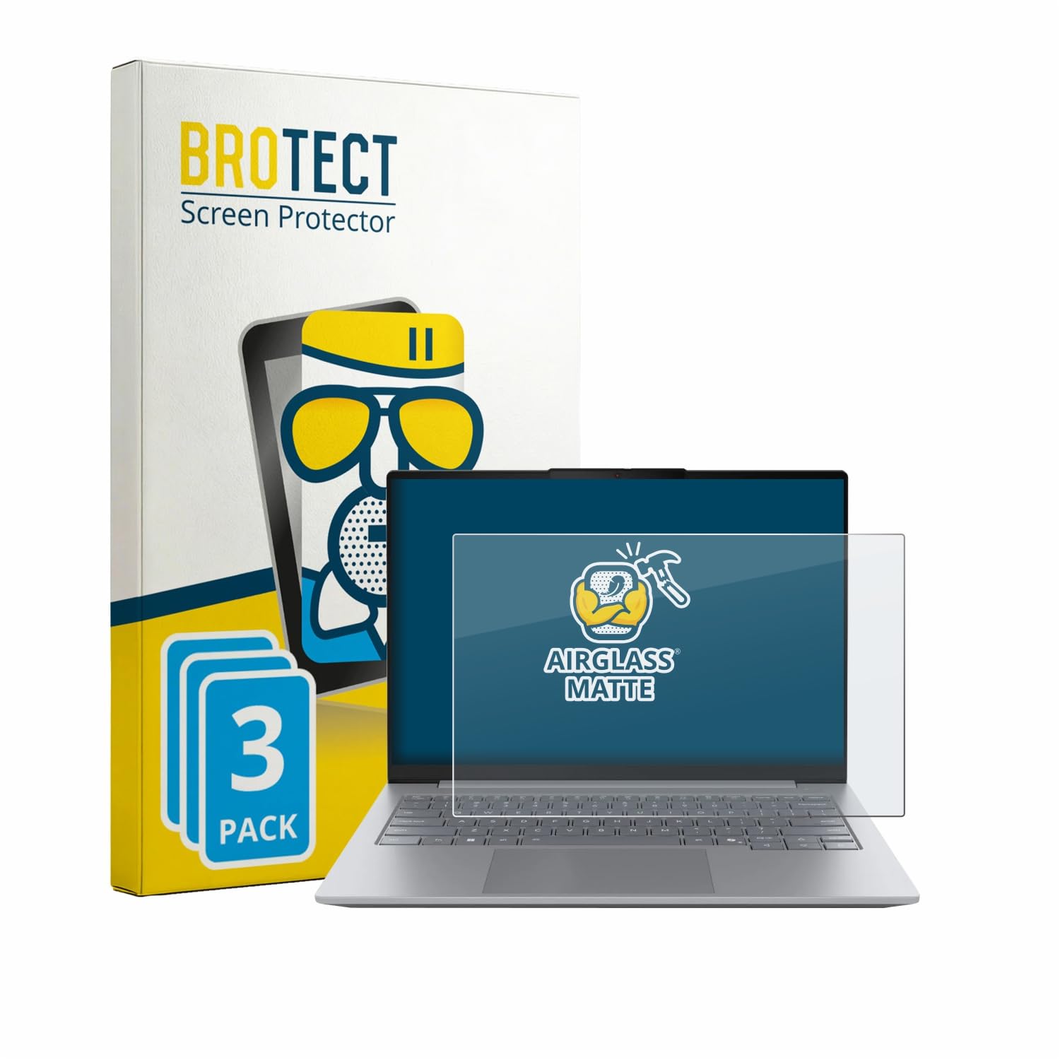 brotect Pellicola Vetro Opaca per Lenovo ThinkBook 14 Gen 9 (3 Pezzi) Protezione Schermo [Anti-Riflesso, Durezza 9H]