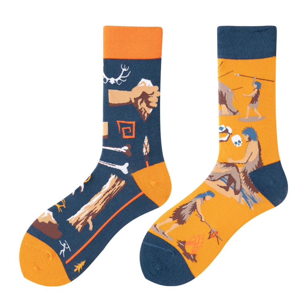 Calcetines Divertidos Unisex para Mujer y Hombre con Diseños Asimétricos en Par - Temas Animales, Comida, Fruta, Deporte y Arte en Algodón - Ideal para Regalos — view 99