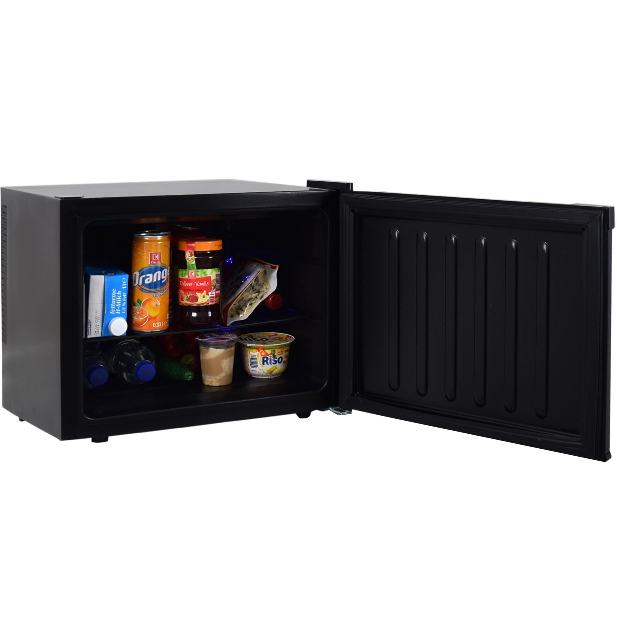 Syntrox 35 Liter Hotelkühlschrank Bunda Minibar & Minikühlschrank Geräuscharm, Vibrationsfrei, 70/130 Watt, schwarz, Automatische Abtaufunktion, Höhenverstellbarer Einschub