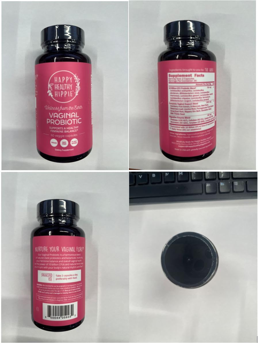 Happy Healthy Hippie Vaginal Probiotic for Women, 10 Strains, Vegan, 60 Ct — Amazon image 8