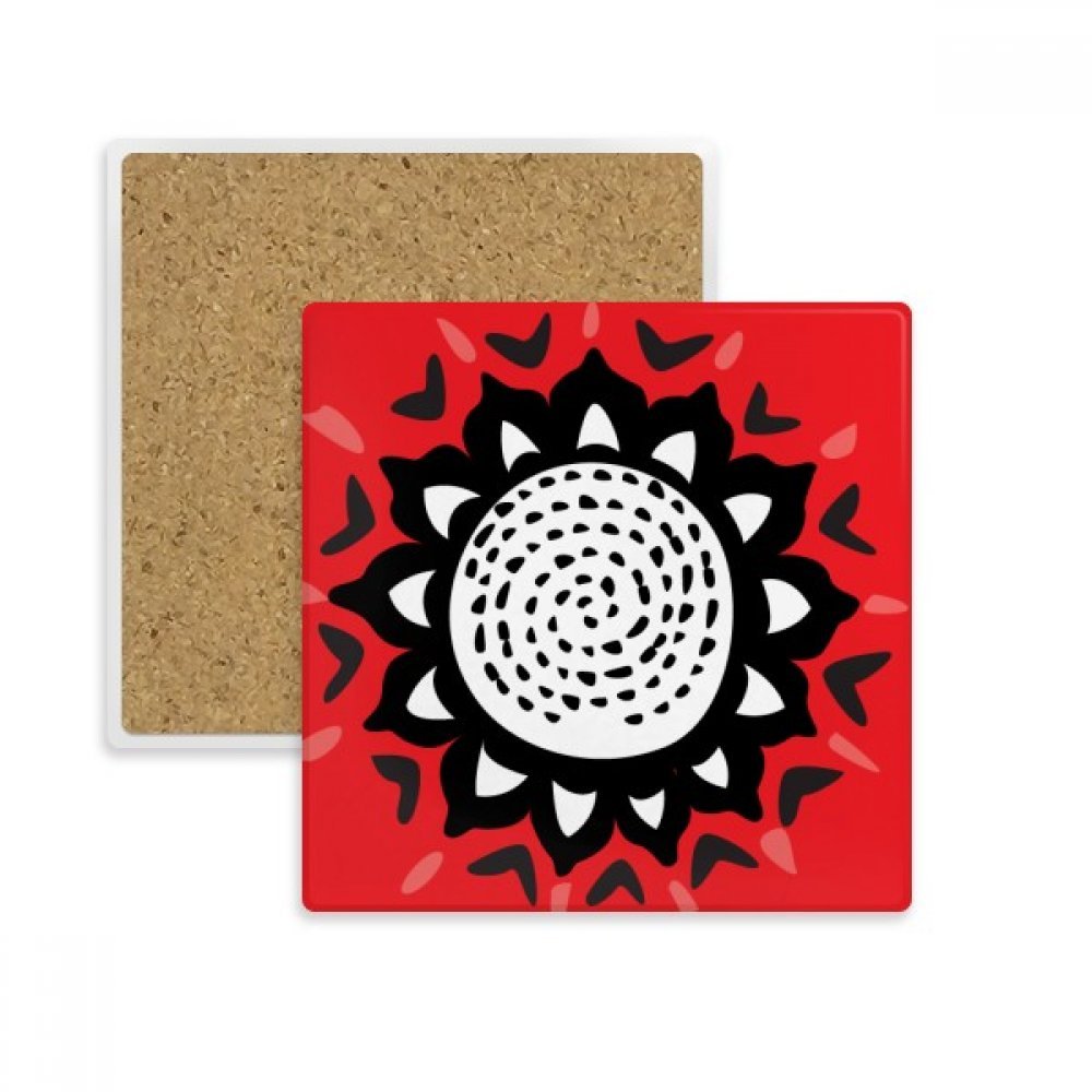 Dessous de verre absorbant tournesol mexicain en pierre pour tasse et verre multicolore
