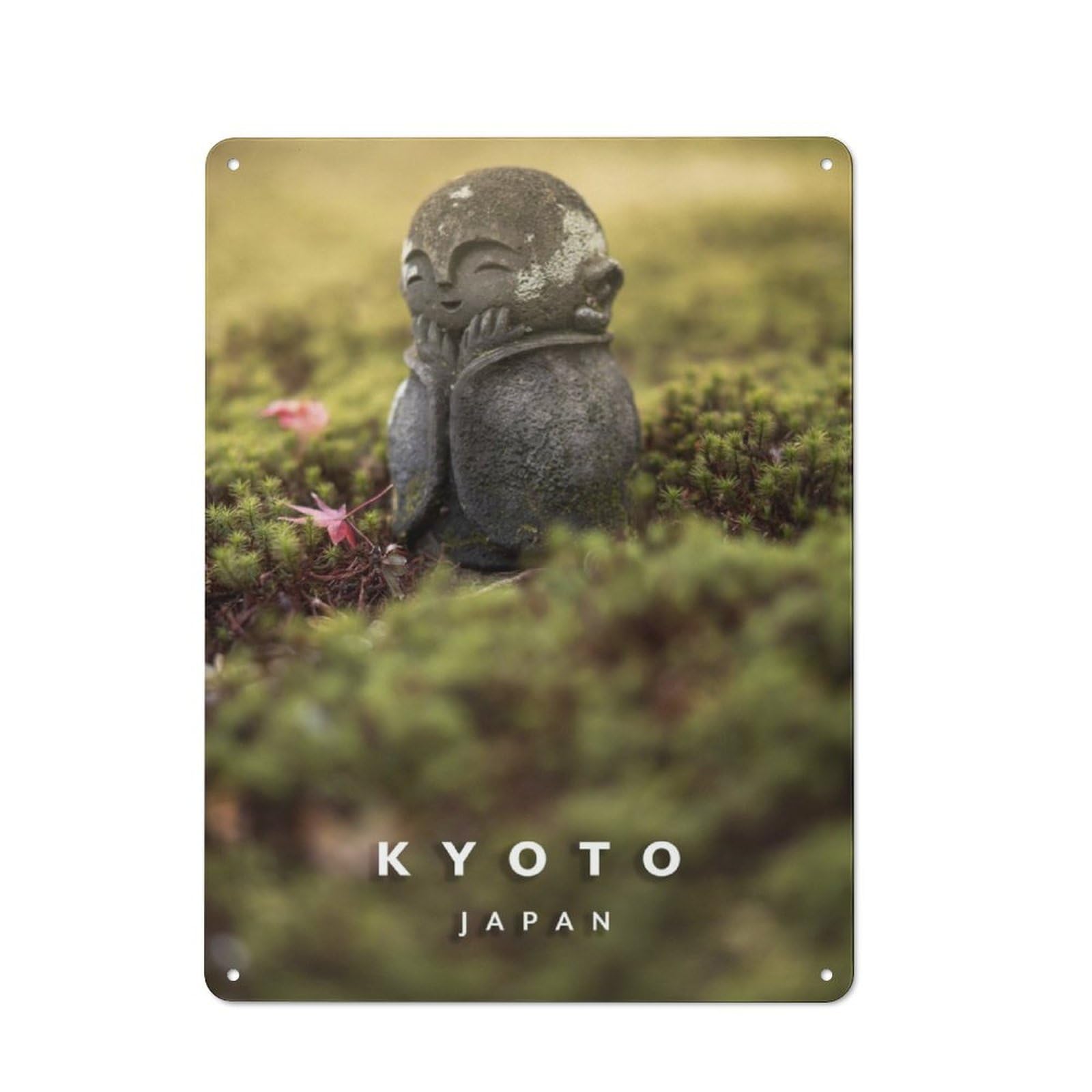 Junmoney Kyoto Jizo Metal Plaque 40X30cm With For Home Bar Wall, Retro Decor, For Garage, Workshop And Man Cave Decoration