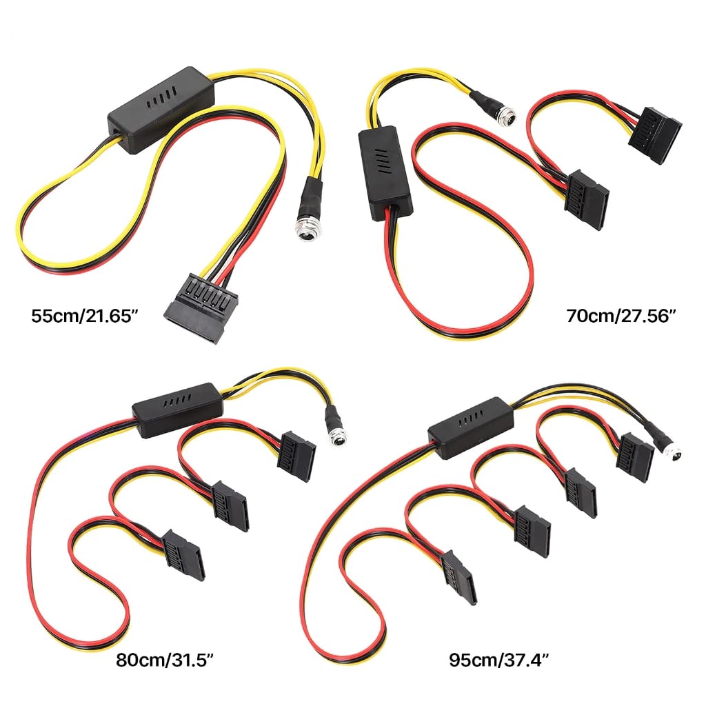 xbiez Male DC5.5x2.5 to Sata Female Connector Power Cable 12V5A