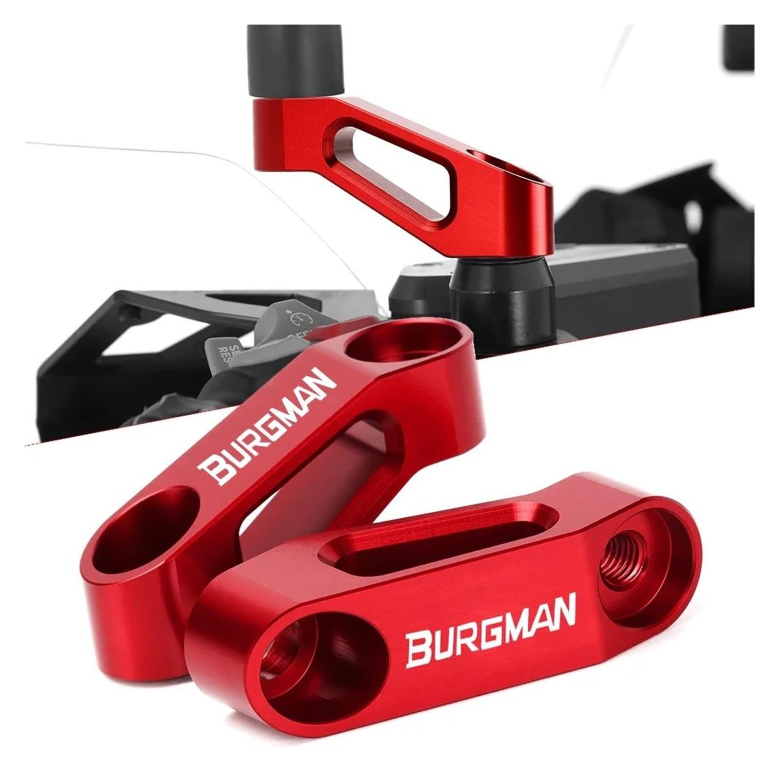 Dla Suzuki Burgman AN 125 200 400 650 Bandit 600 1200 1250 S Adapter PodwyżSzająCy Do Lusterka Wstecznego(Blue2)