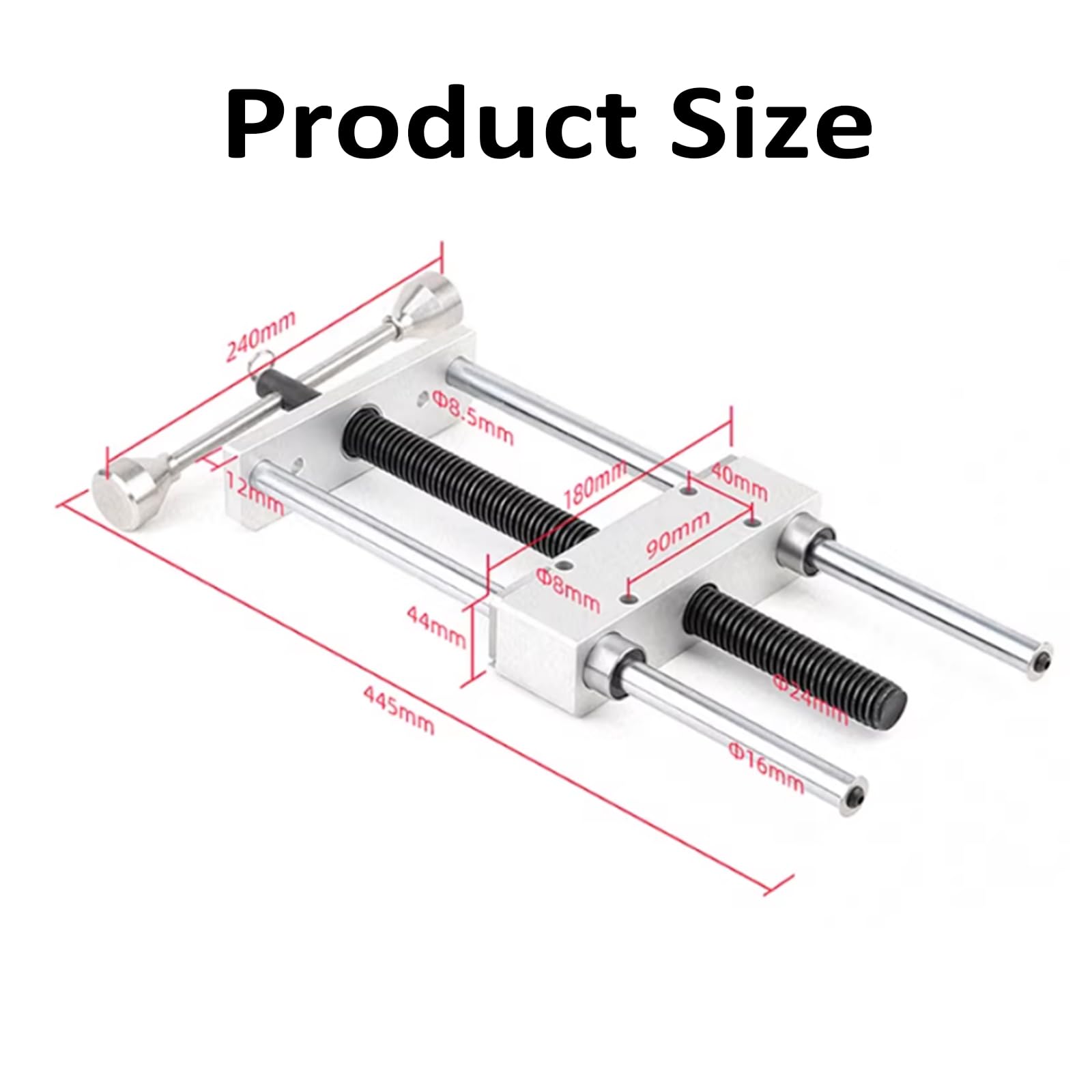 Pinzas De Sujeción De Inercia De Trabajo De Madera, Visca De Sujeción De Inercia De Trabajo De Madera Multifuncional, Rango De Sujeción De 0-300mm, Tornillos De Montaje M8 (no Incluidos)