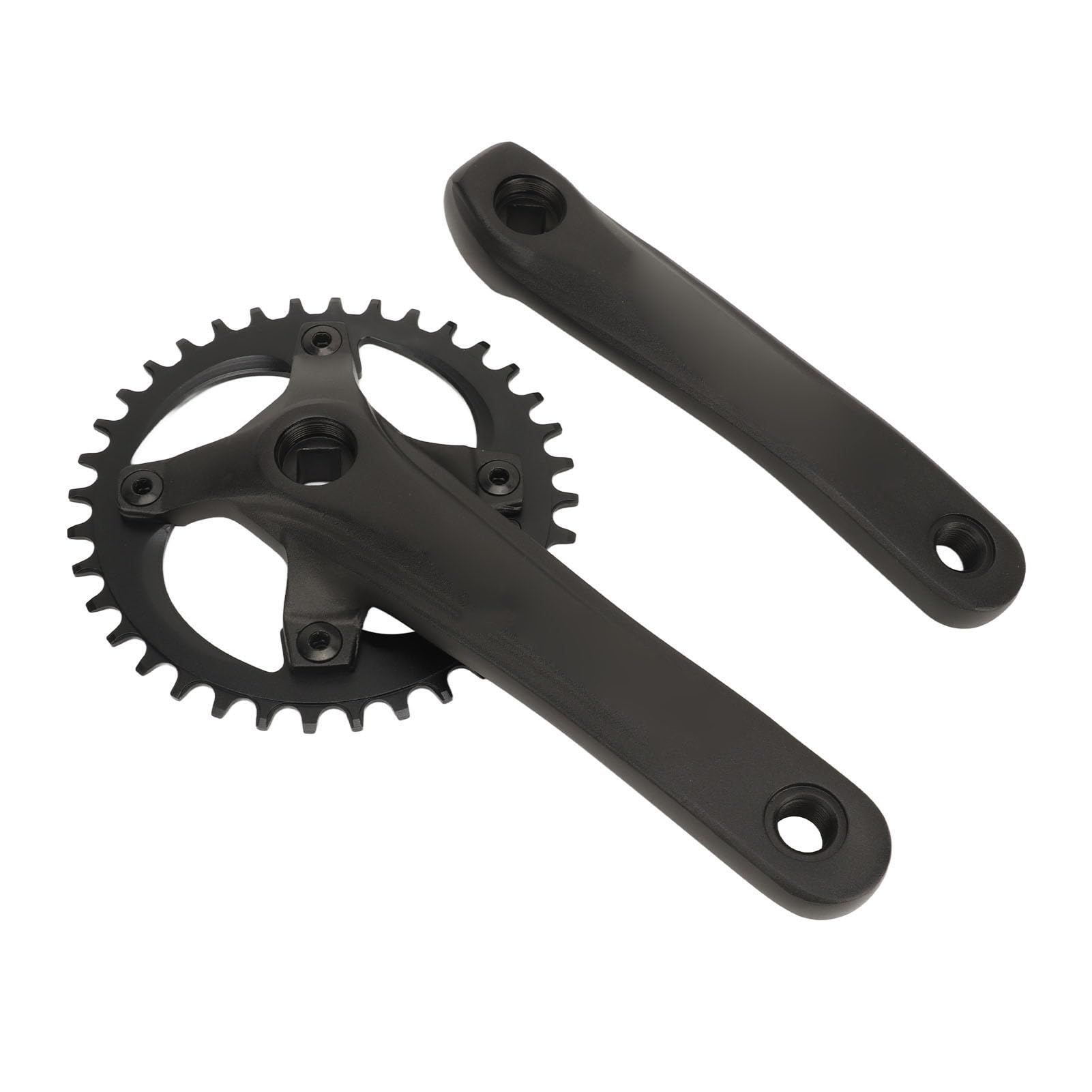 104 BCD rower górski Single Speed ​​zestaw korbowy 36T, korba z otworami czworokątnymi, dodatnie ujemne zęby, pojedyncza tarcza 7-12, akcesoria do modyfikacji prędkości