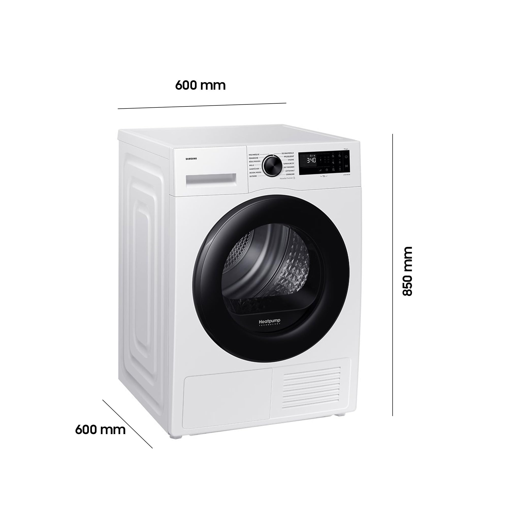 ASCIUGATRICE SAMSUNG DV92DG5EX 9 KG CARICO FRONTALE POMPA DI CALORE LIBERA INSTALLAZIONE WIFI CLASSE C (Reacondicionado)