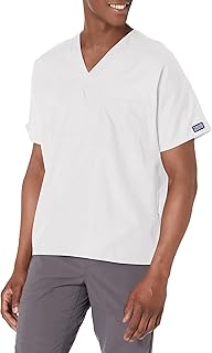Cherokee Scrubs for Women and Men Unisex V-Neck Tunic Nursing Scrub Top with Chest Pocket, Tuckable Durable Fabric – 4777