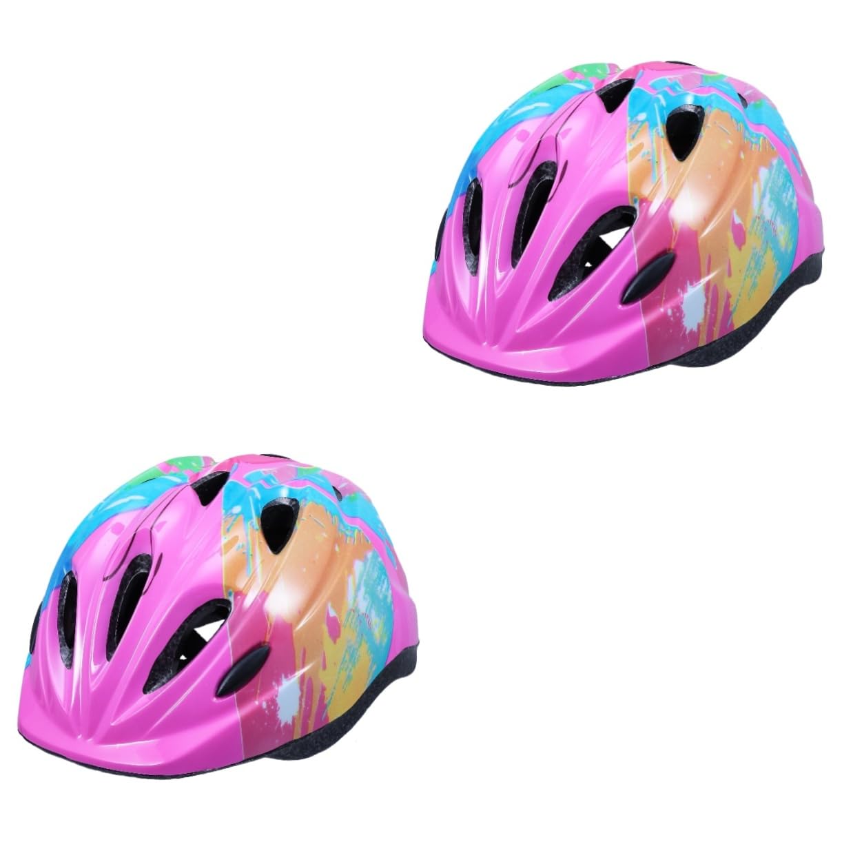 HANABASS 2pièces Casque De Vélo pour Garçon Fille Casque De Sécurité Léger Et Respirant pour Garçons Et Filles Optimale pour Cyclisme Patinage Convient Aux Têtes Design Ergonomique