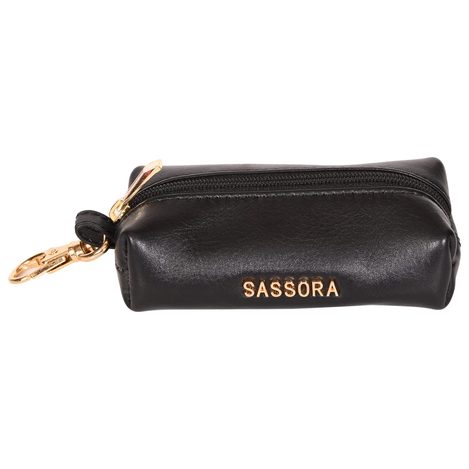 Genuine Leather Small Unisex Key Case (Black)-image-14