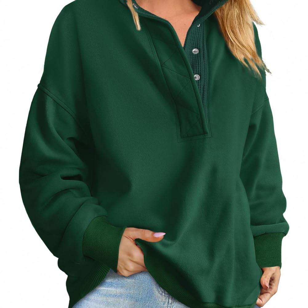 Generisch Bluza damska oversize, luźna, z długim rękawem, luźna, modna, sweter, z długim rękawem, jesienna