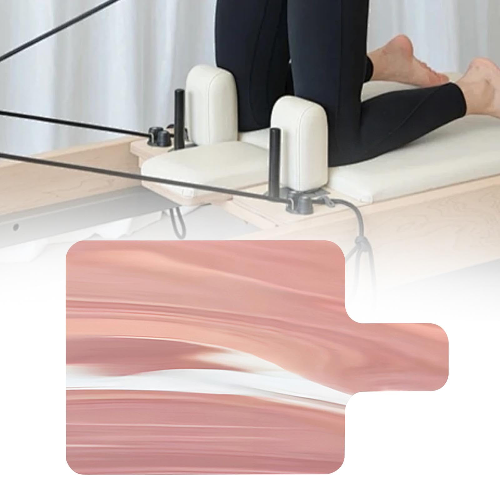 Tappetino per Pilates Reformer, Antiscivolo, Accessori, Tappetino Pieghevole, Attrezzatura, Tappetino per Meditazione, Protezione in Gomma Scamos