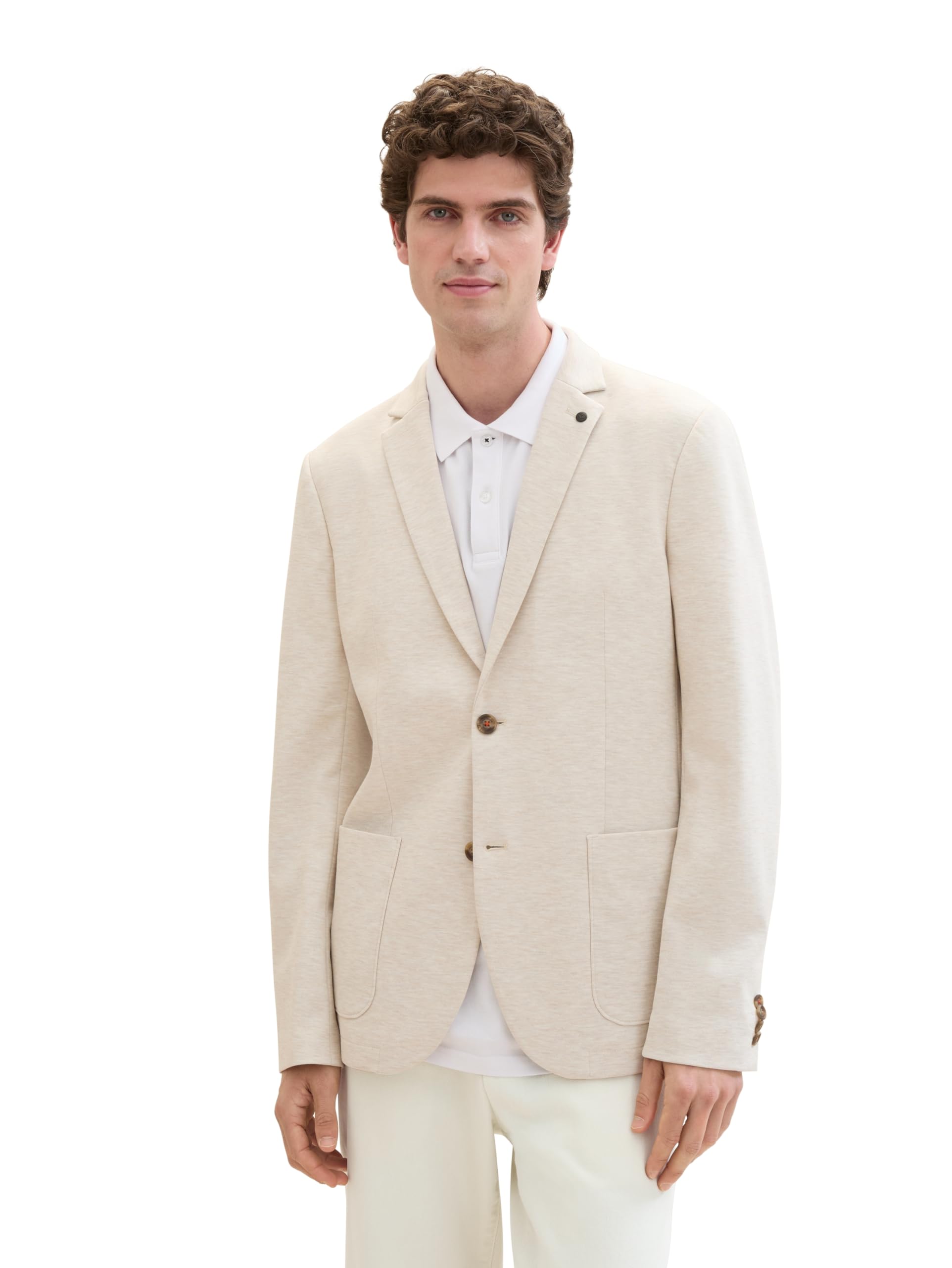 Tom Tailor Herren 1043635 Jersey Piqué Sakko mit Stretch (1er Pack)
