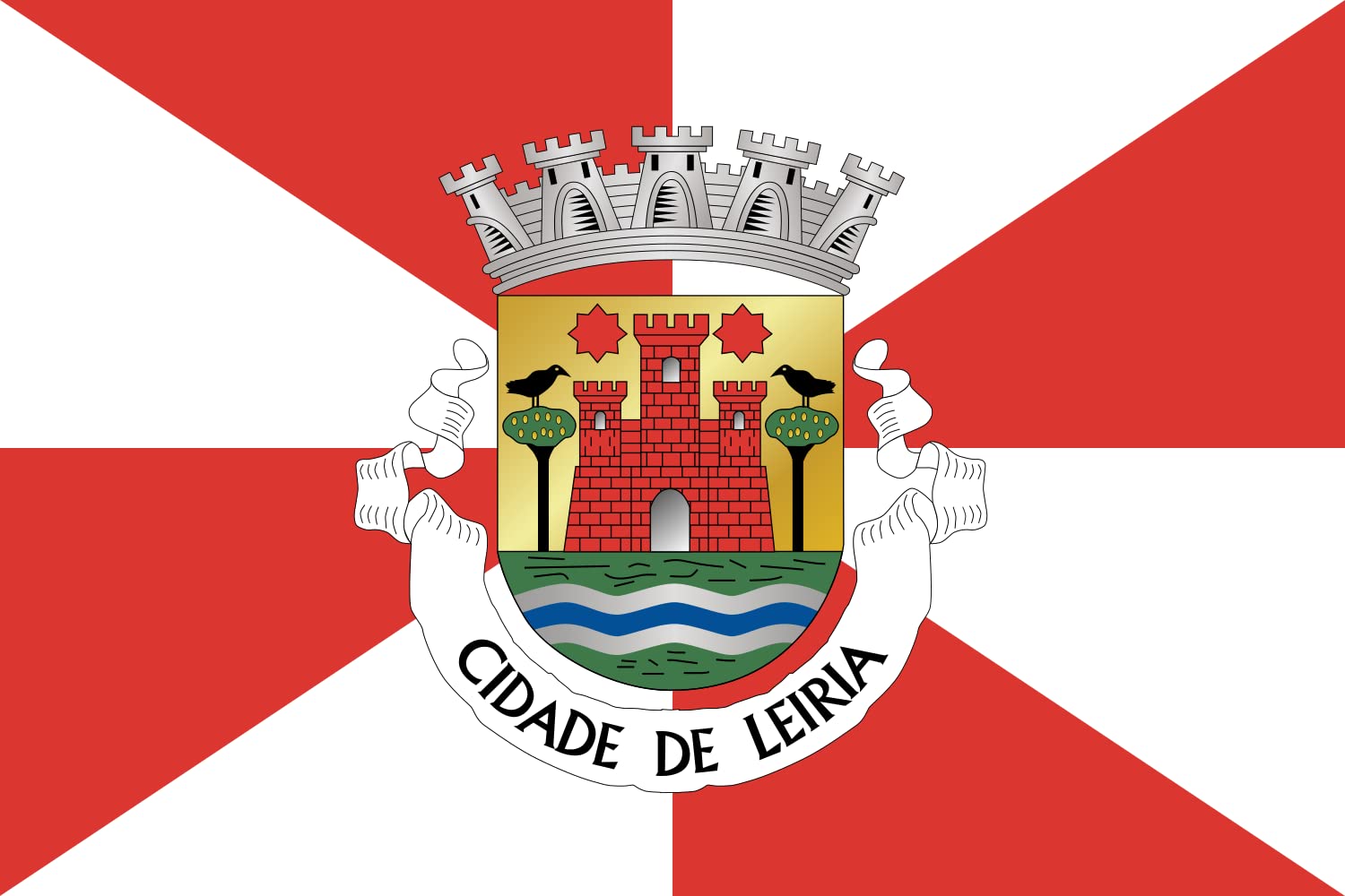 Drapeau paysage Leiria de 1.5m² format standard 100x150cm pour mât
