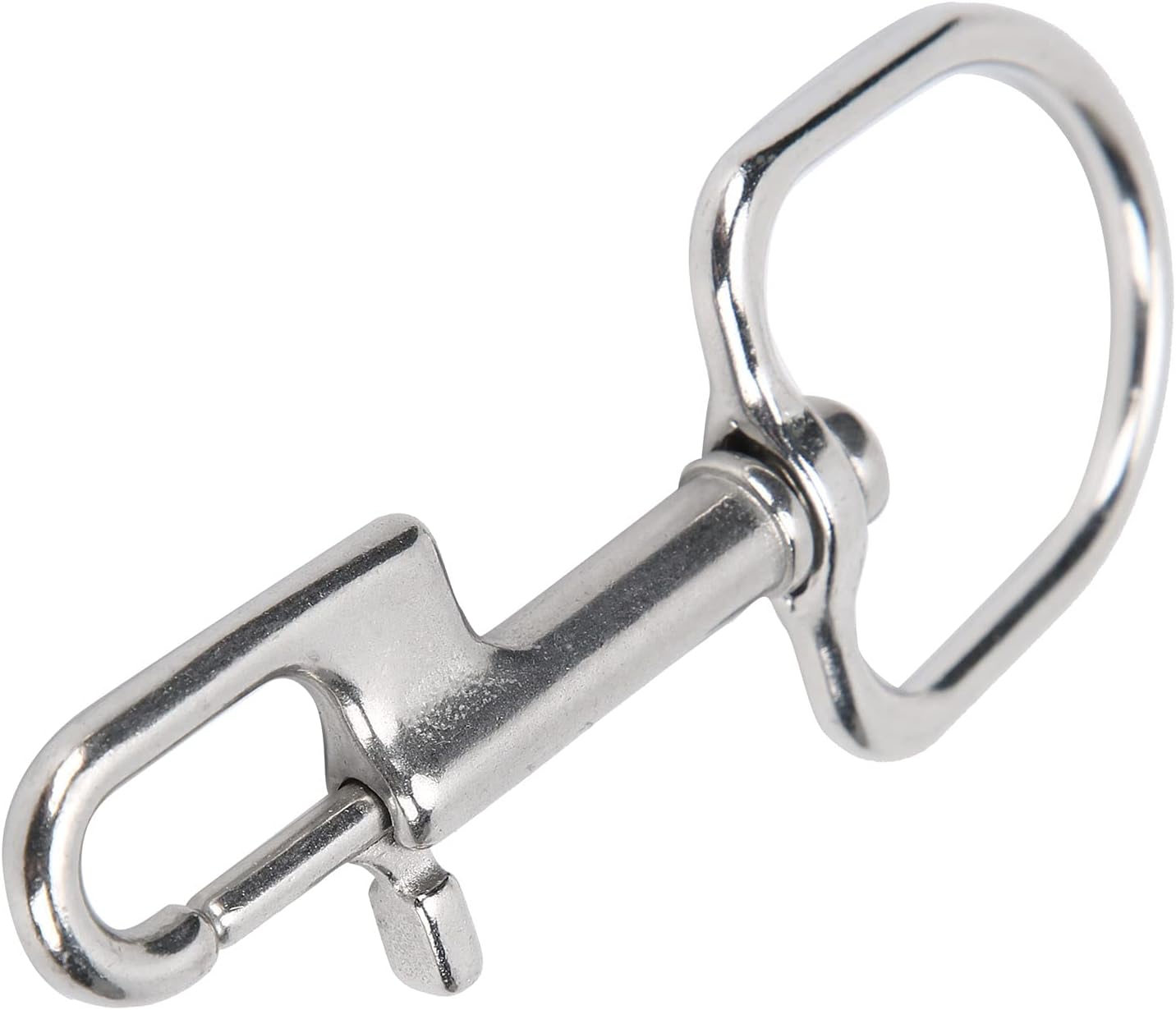 CCYLEZ Diving Snap Clips Stainless Steel, Snap Clips Closed Tightly for Diving, Single Eye Snap, Kayak Leash, (110mm)
