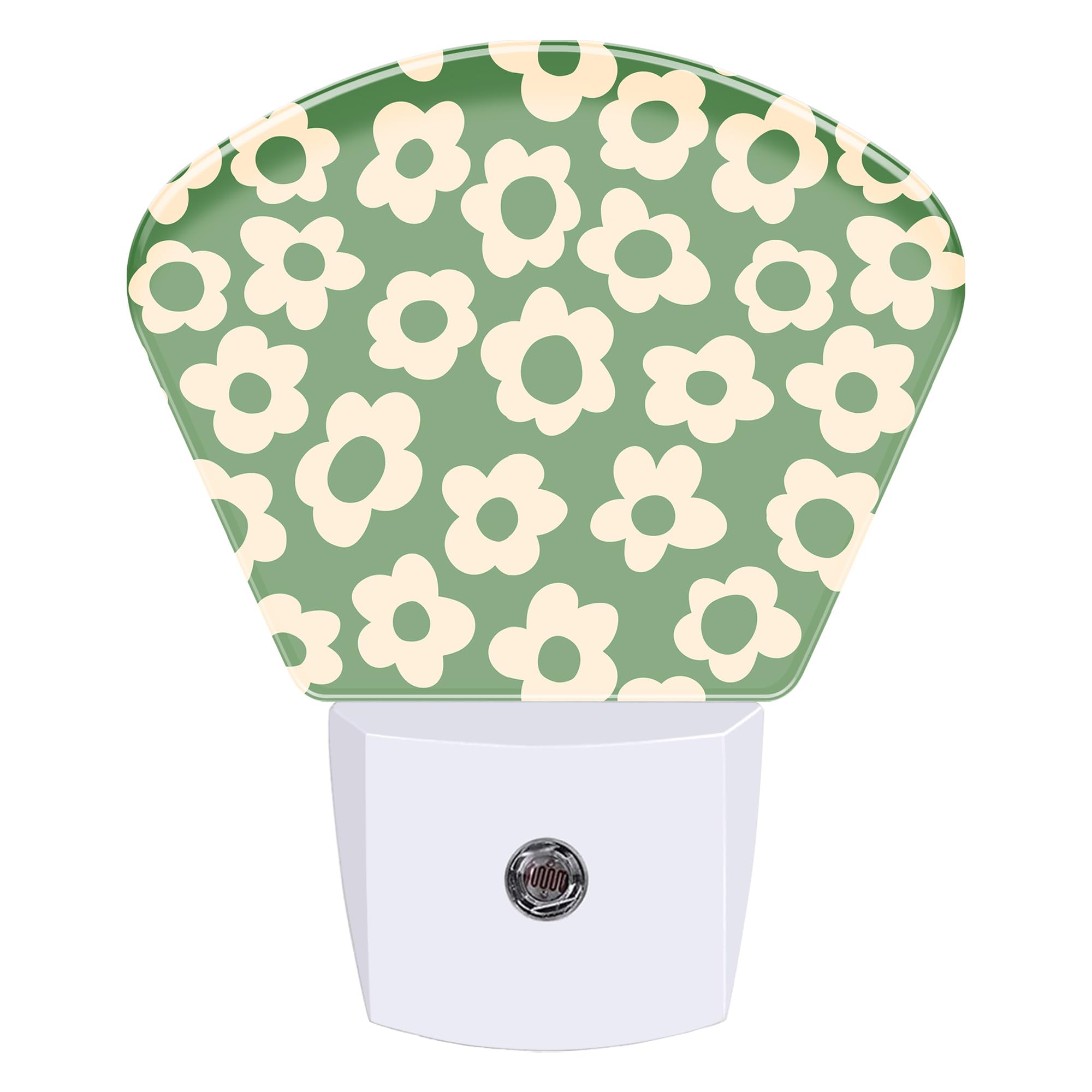 Night Light Vintage Groovy Flowers Plug-in LED Dusk-to-Dawn Sensor Soft Night Lamp,Suitable for Home Bedroom Bathroom Hallway Stairs