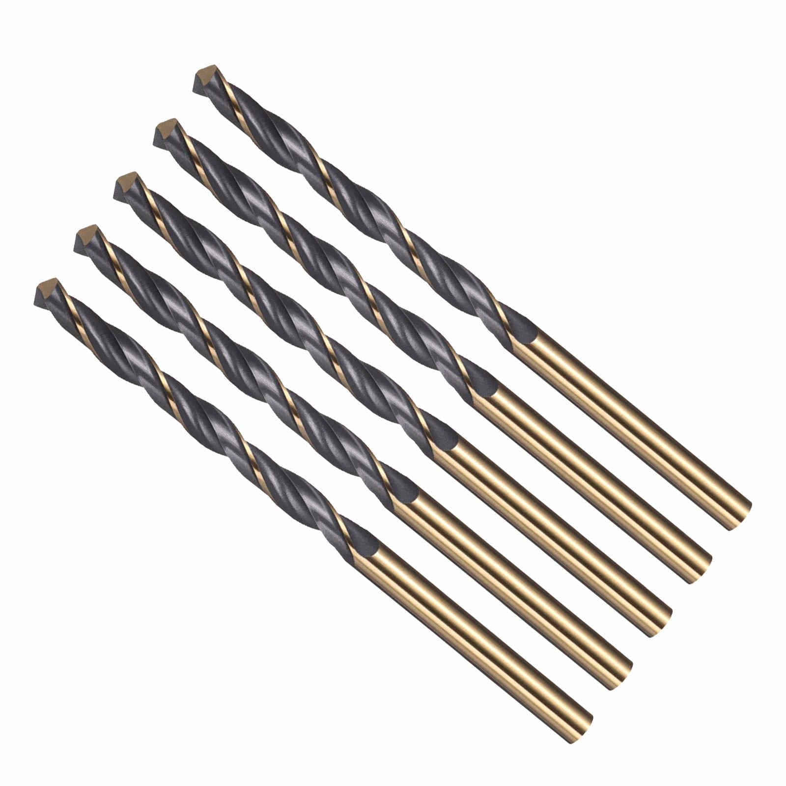 CoCud Drill Bit, 4mm Cutting Diameter, 4341 HSS Jobber Bits Gold and Black 118° Cutting Angle