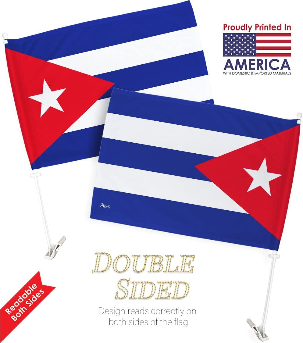 Americana Home & Garden Cuba Car Flag - Regional Nationality Nation International World Country Particular Area - House Decoration Banner Small Yard Gift Double-Sided Made in USA 12 x18