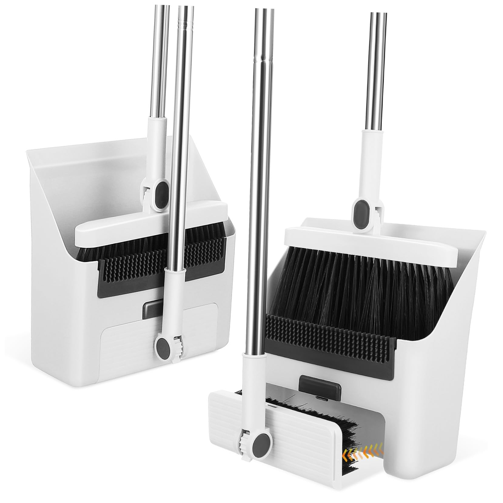 ERINGOGO Recogedor Plegable Multiusos de Plástico Resistente y Juego de Escoba para Limpieza en Exteriores y Diversos Escenarios