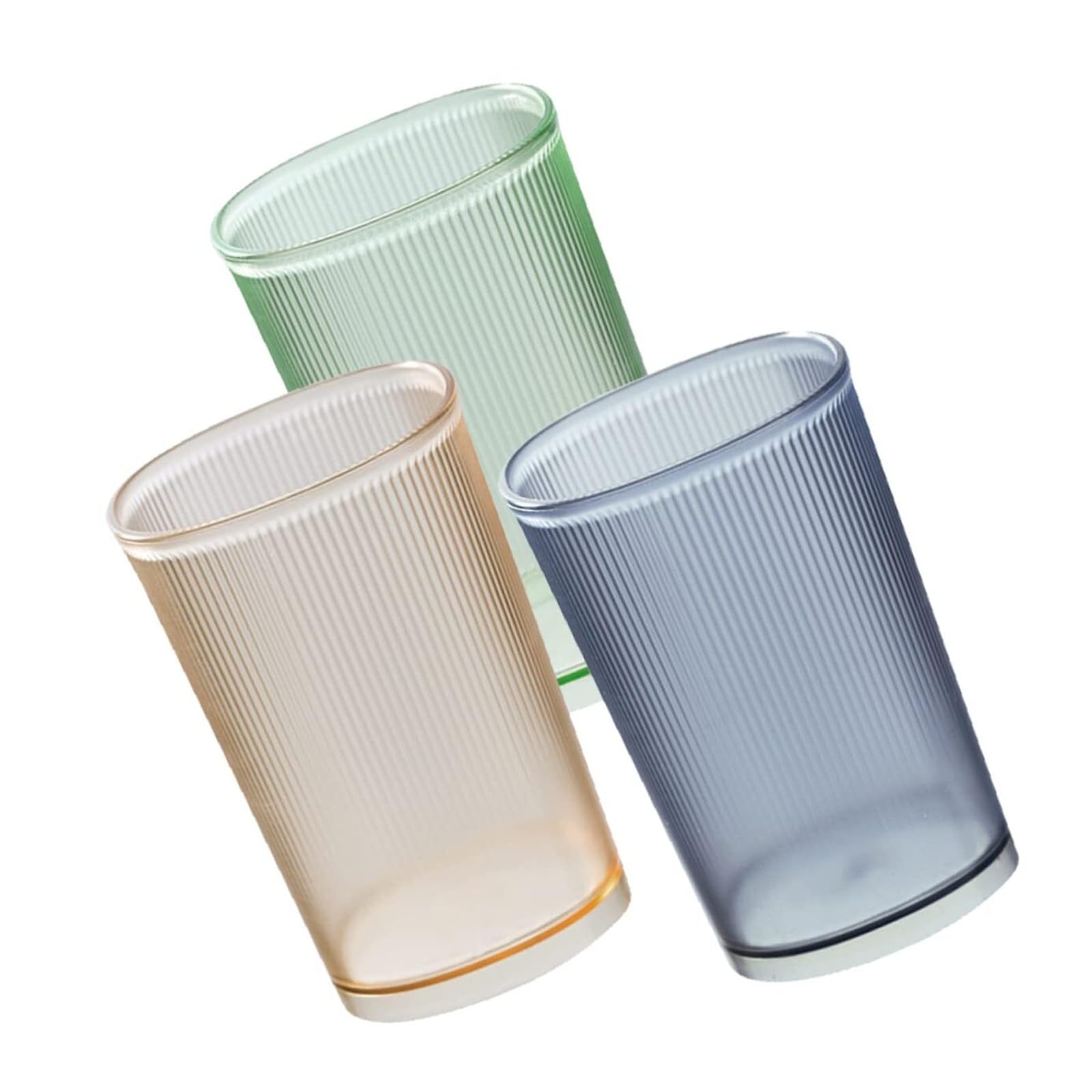 Soportes para cepillos de Dientes Juego de Vasos Enjuague bucal plástico a Rayas, Soporte portátil for Cepillo Dientes, 3 uds Organizador de Accesorios